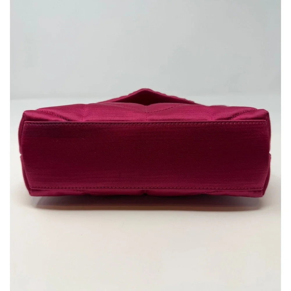 Saint Laurent YSL Toy Puffer Quilted Shoulder Bag Pink